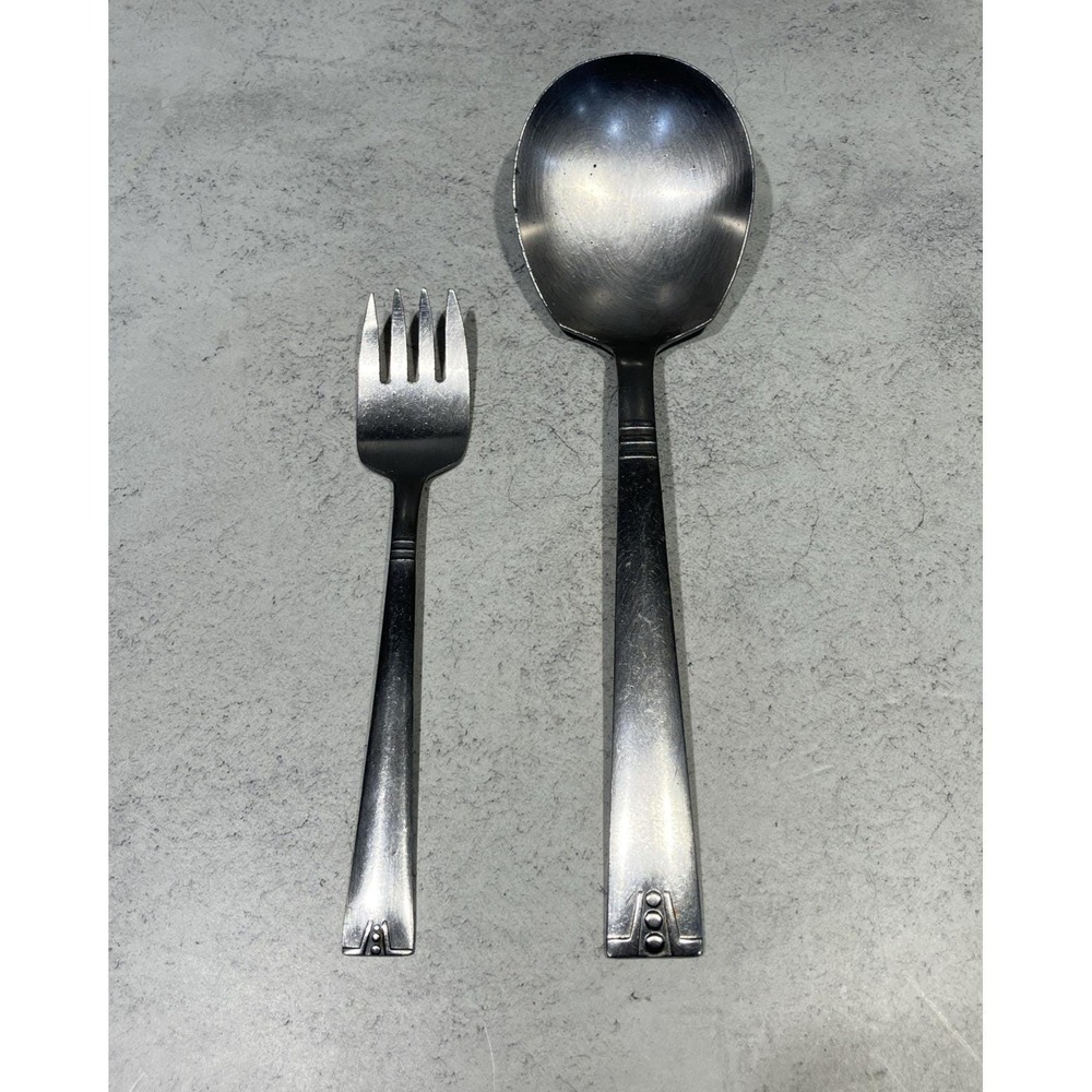 Hull Stainless Steel ZELDOR Salad Fork & Serving Spoon Vintage